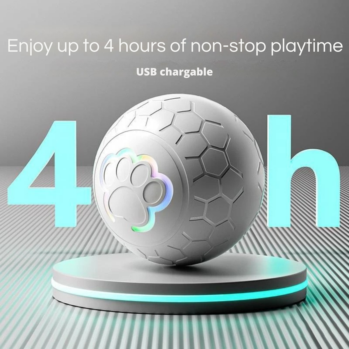 Smart LED Pet Toy Ball – Automatic Rolling Fun for Dogs & Cats