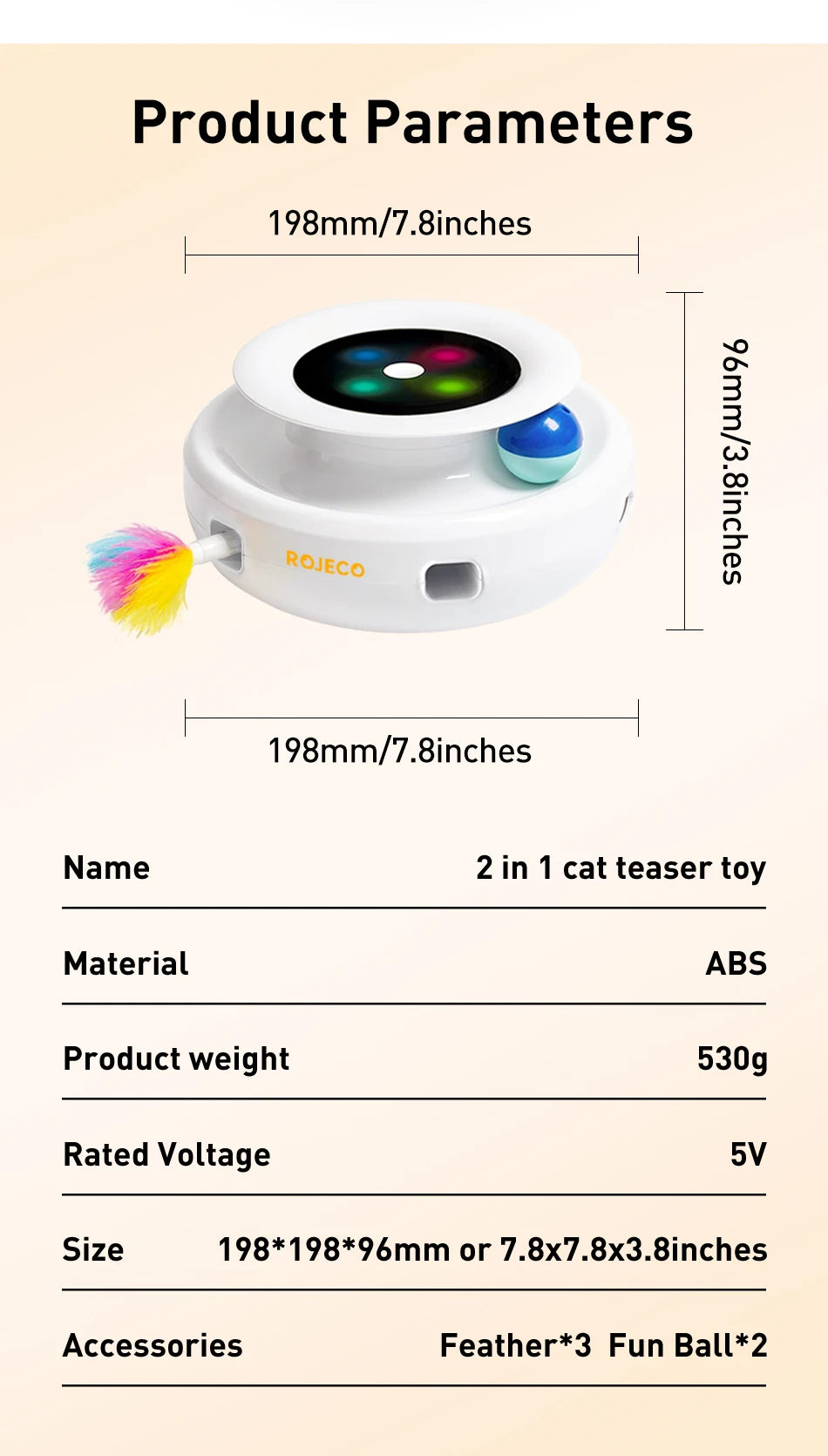 PawJoy™ 2-in-1 Smart Interactive Pet Toy | Automatic Feather & Fun Ball with 5 Play Modes