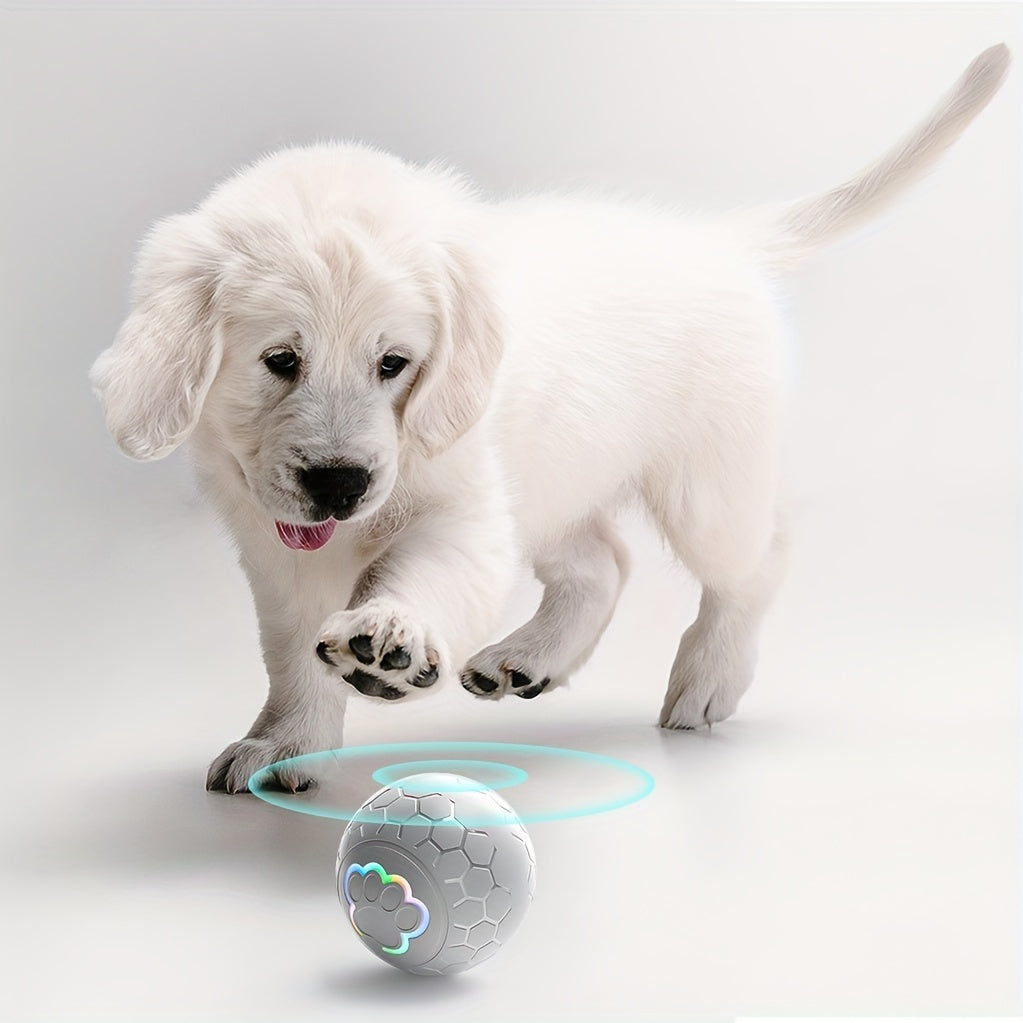Smart LED Pet Toy Ball – Automatic Rolling Fun for Dogs & Cats