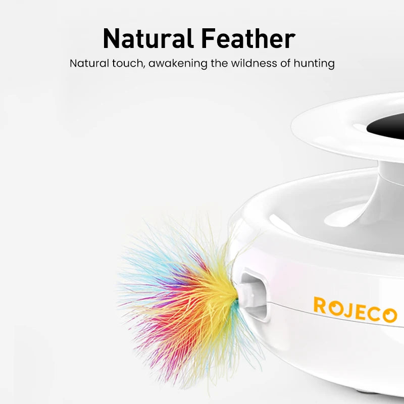 PawJoy™ 2-in-1 Smart Interactive Pet Toy | Automatic Feather & Fun Ball with 5 Play Modes